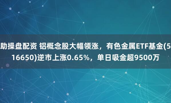 助操盘配资 铝概念股大幅领涨，有色金属ETF基金(516650)逆市上涨0.65%，单日吸金超9500万